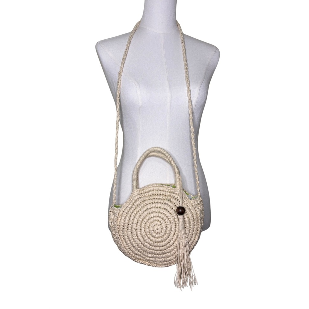 Solid & Striped Boho Beach Straw Bag